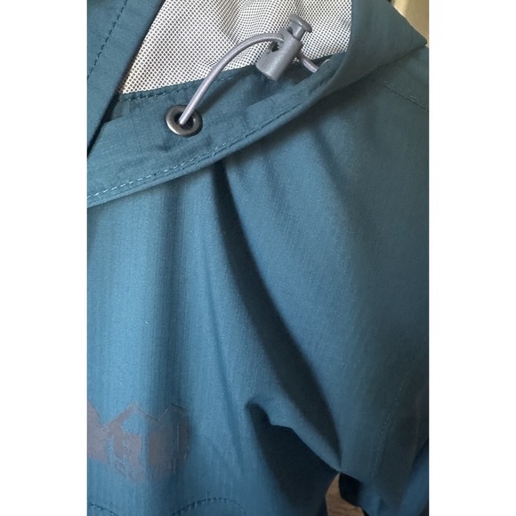 REI Co-Op Rainier RainCoat Jacket Women's M Peak 2.5L Hiking Hooded Blue - Picture 13 of 13